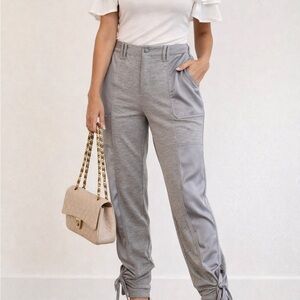 WHBM Women's Gray Jogger Pants with Snap Hem - size M